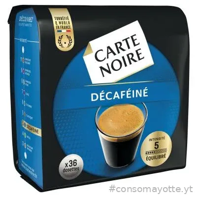 Café 36 dosettes souples décaféiné n°5 Carte Noire