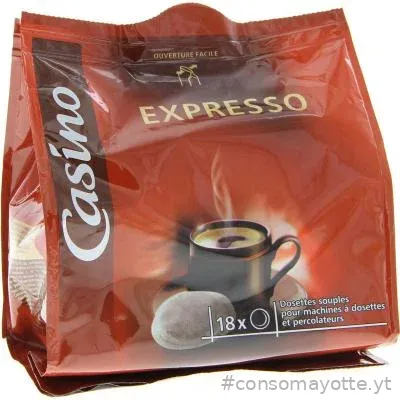 Café 18 dosettes souples expresso Casino