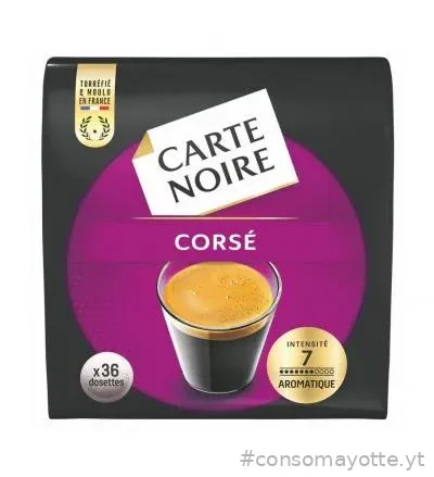 Café 36 dosettes souples corsé n°6 Carte Noire