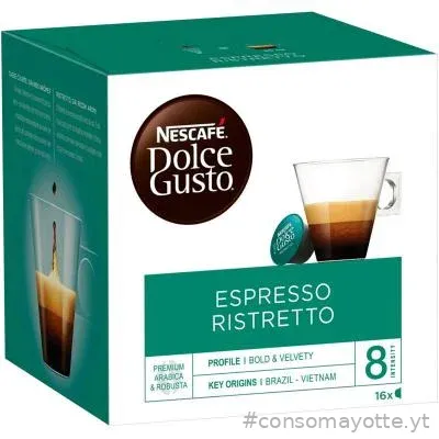 Café 16 capsule expresso ristretto dolce gusto Nescafé