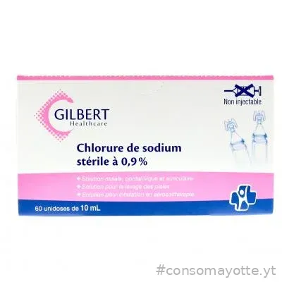 Sérum physiologique 60 unidoses à 0.9% Laboratoires Gilbert