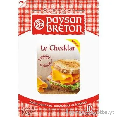 Cheddar tranché x10 Paysan Breton