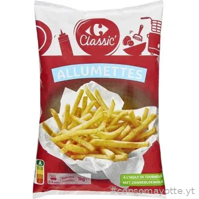 Frites allumettes 1kg Carrefour classic