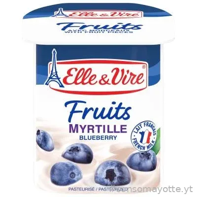 Desserts lactés fruits Myrtille x4 Elle & Vire