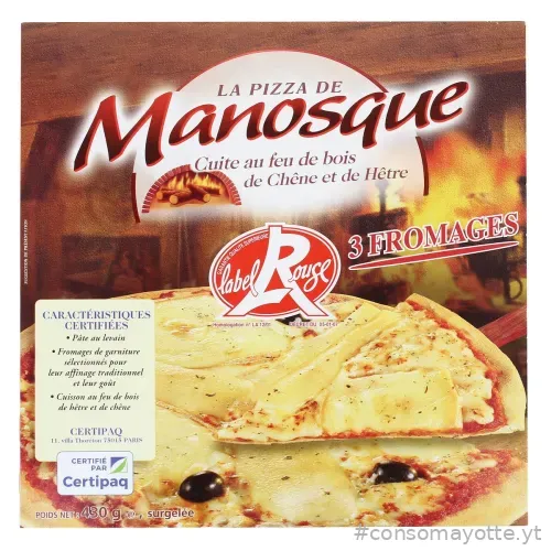 Pizza 3 fromages Label Rouge La Pizza de Manosque