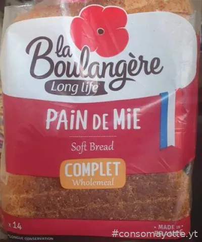 Pain de mie complet x14 La Boulangère