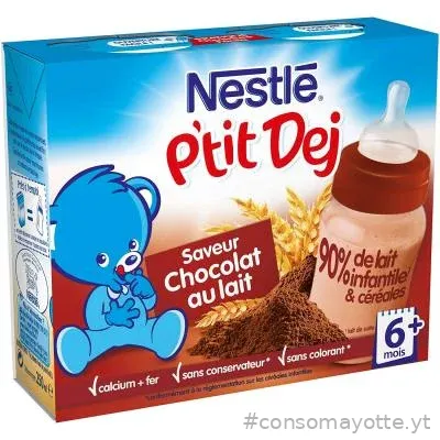 P’tit Dej saveur chocolat au lait 6 mois et au dela Nestlé